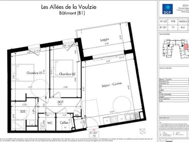 Vente Appartement 3 pièces 63.02 m2 Provins