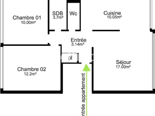 Vente Appartement 3 pièces 60.81 m2 Bourg la Reine
