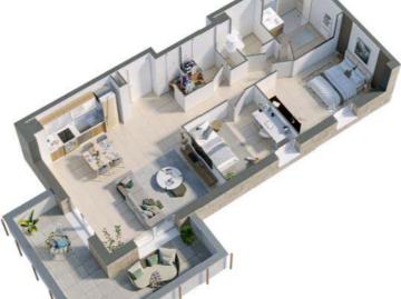 Vente Appartement 3 pièces 60 m2 Châteauneuf de Gadagne