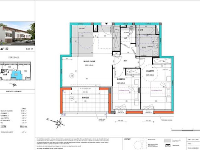 Vente Appartement 3 pièces 60.83 m2 La Turballe