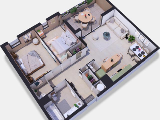 Vente Appartement 3 pièces 60 m2 Saint Clément de Rivière