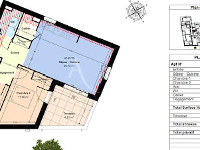 Vente Appartement 3 pièces 61 m2 Castelginest
