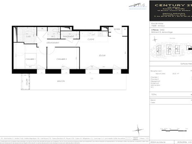 Vente Appartement 3 pièces 62.94 m2 Seynod