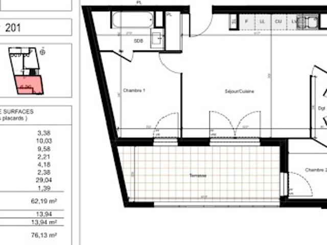 Vente Appartement 3 pièces 62.19 m2 Castelnau le Lez