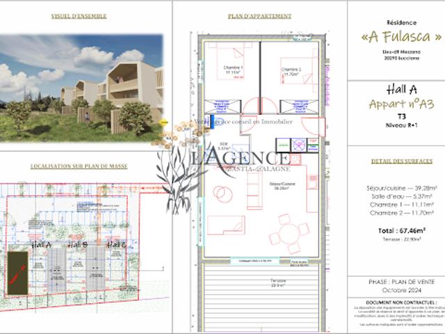 Vente Appartement 3 pièces 67.46 m2 Lucciana