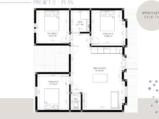 Vente Appartement 3 pièces 67.83 m2 Dax