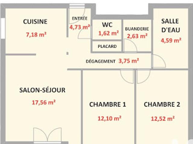 Vente Appartement 3 pièces 67 m2 Buxerolles