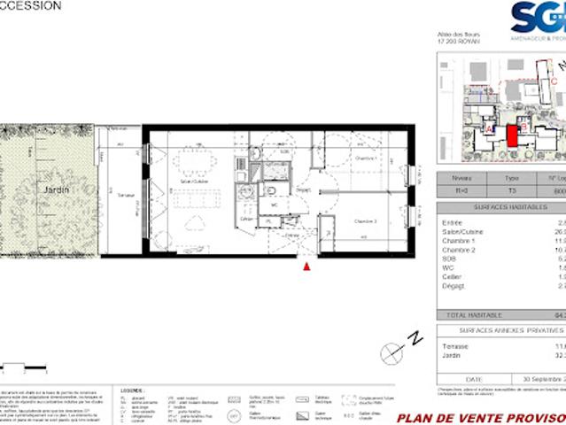 Vente Appartement 3 pièces 64.32 m2 Royan