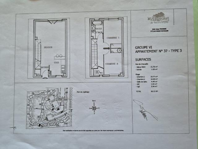 Vente Appartement 3 pièces 65.15 m2 Montevrain