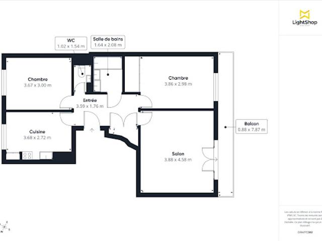 Vente Appartement 3 pièces 65 m2 Courbevoie