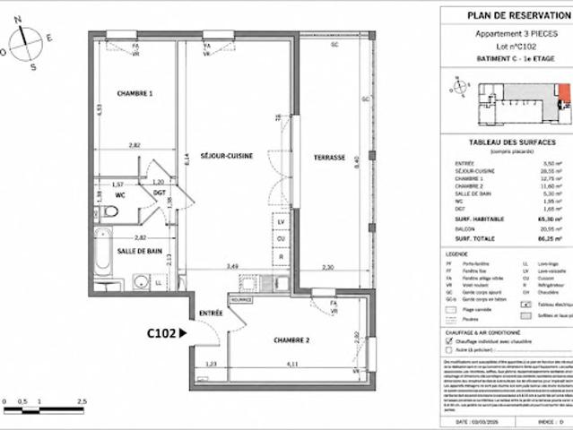Vente Appartement 3 pièces 65.3 m2 Montpellier