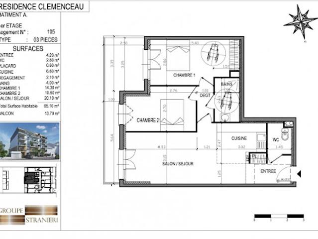 Vente Appartement 3 pièces 65 m2 Neuilly Plaisance