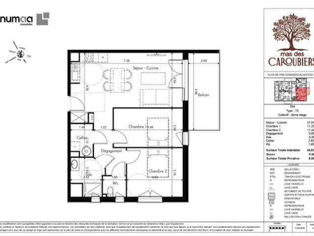 Vente Appartement 3 pièces 65 m2 Perpignan
