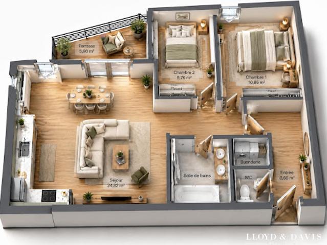 Vente Appartement 3 pièces 66.16 m2 Nantes
