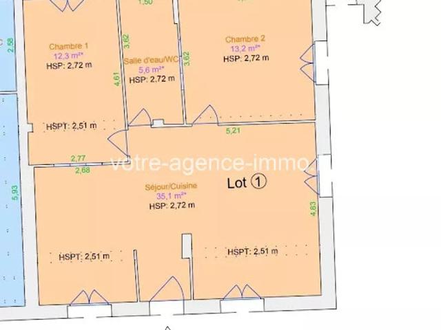 Vente Appartement 3 pièces 66.2 m2 Contes