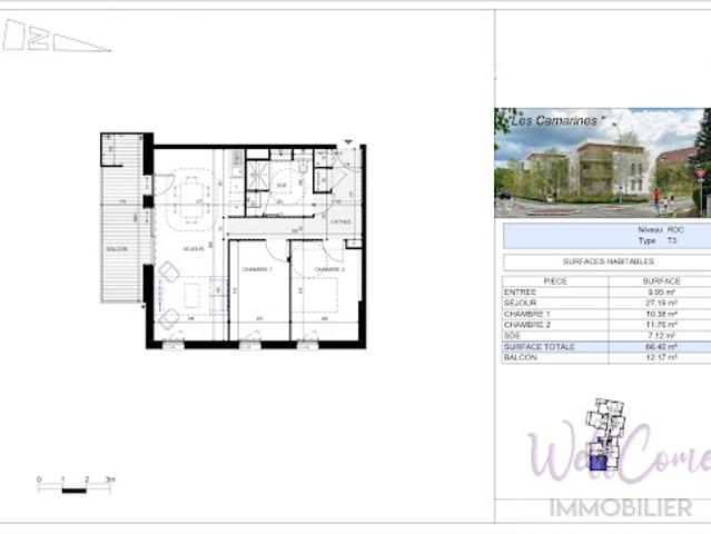Vente Appartement 3 pièces 66 m2 Annecy