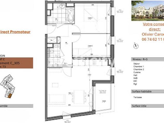 Vente Appartement 3 pièces 66 m2 Haubourdin