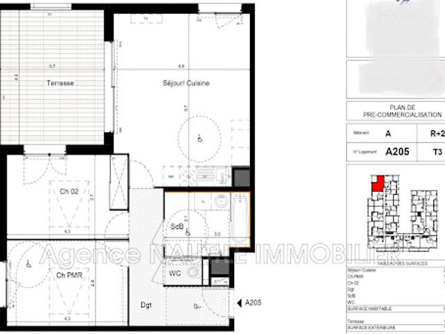 Vente Appartement 3 pièces 65.8 m2 La Grande Motte