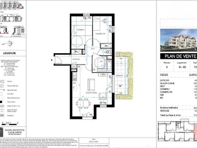Vente Appartement 3 pièces 68.05 m2 Pornic