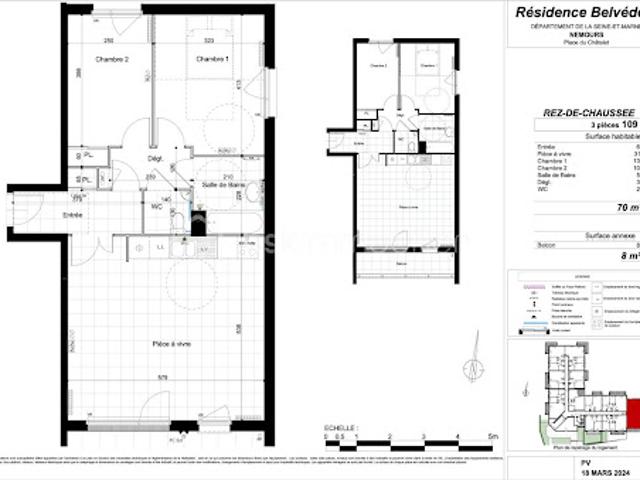 Vente Appartement 3 pièces 69.4 m2 Nemours