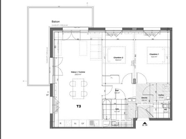 Vente Appartement 3 pièces 69 m2 Saint Sulpice