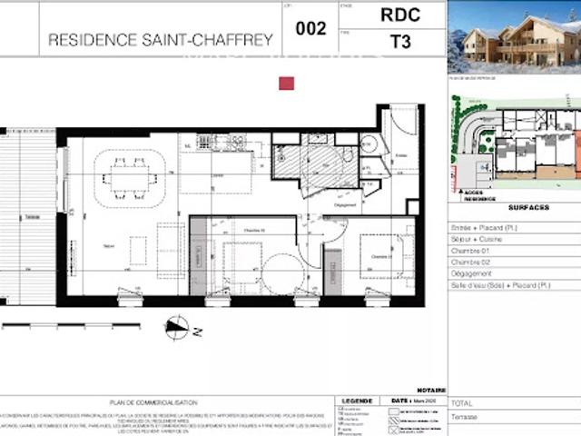 Vente Appartement 3 pièces 71.61 m2 Serre chevalier