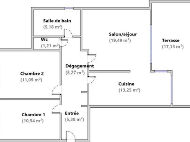 Vente Appartement 3 pièces 71 m2 Bourgoin Jallieu