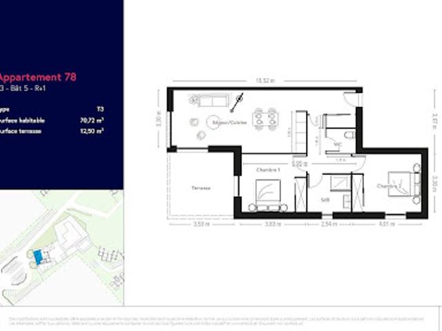 Vente Appartement 3 pièces 71 m2 Lecci