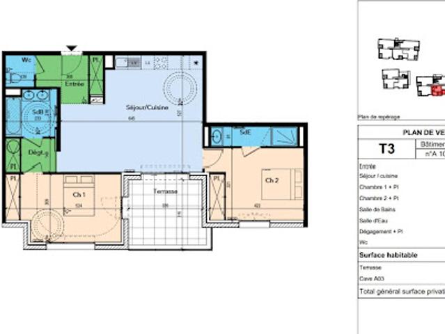 Vente Appartement 3 pièces 77 m2 Lapalud