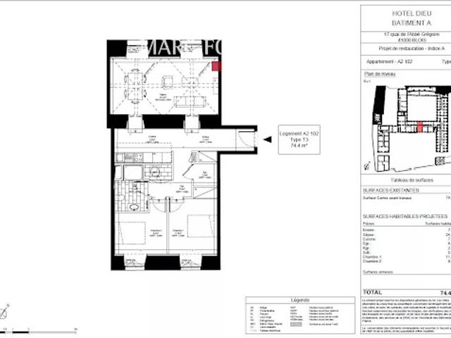 Vente Appartement 3 pièces 74.4 m2 Blois