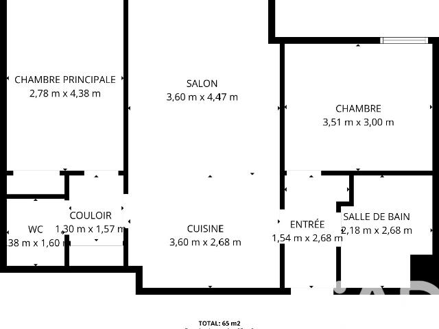 Vente Appartement 3 pièces