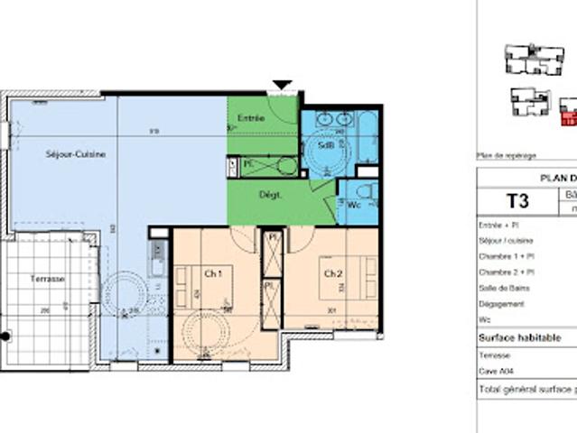 Vente Appartement 3 pièces 79 m2 Lapalud