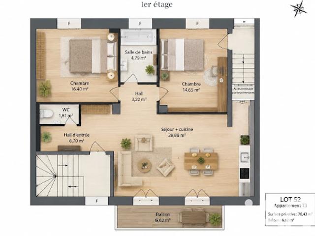 Vente Appartement 3 pièces 79 m2 Sciez