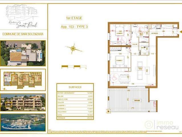 Vente Appartement 3 pièces 79 m2 Sari Solenzara