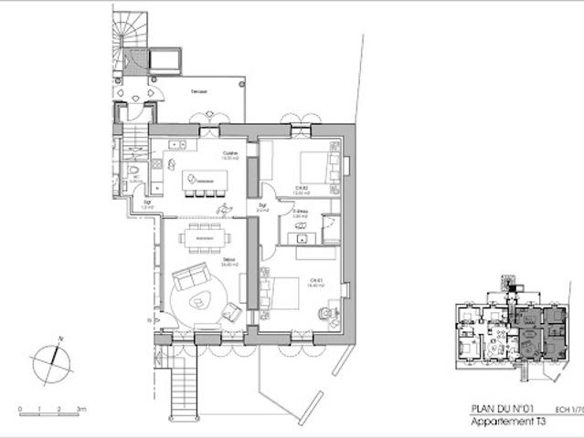 Vente Appartement 3 pièces 85 m2 Vichy