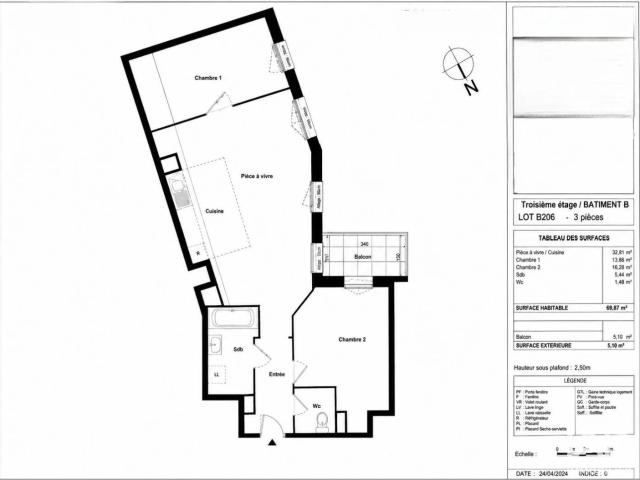 Vente Appartement 3 pièces