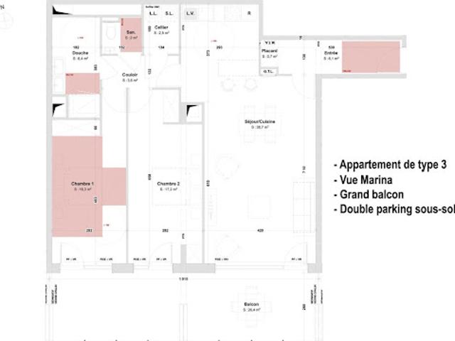 Vente Appartement 3 pièces 94 m2 Dunkerque