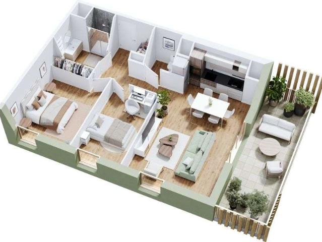 Vente appartement 3 pièces Crevin 35