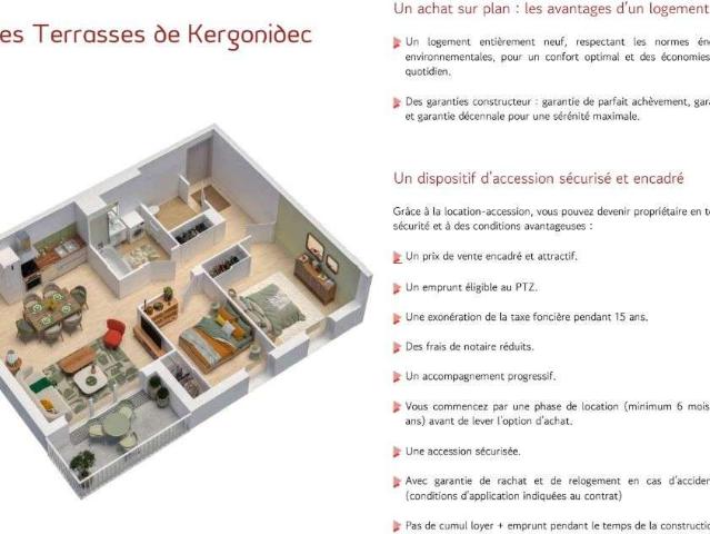 Vente appartement 3 pièces Landerneau 29