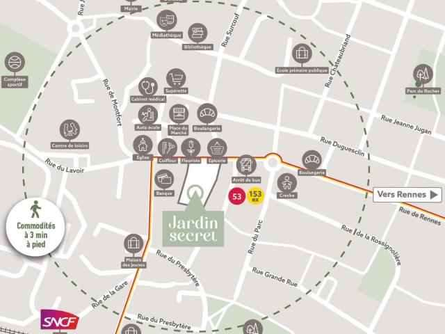 Vente appartement 3 pièces L'Hermitage 35