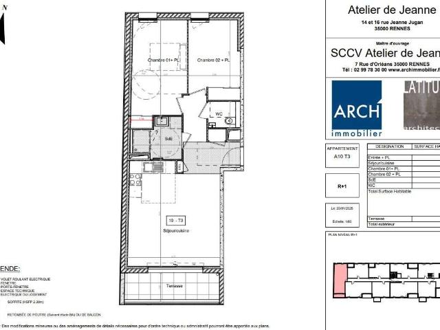 Vente appartement 3 pièces Rennes Jeanne D'arc 35