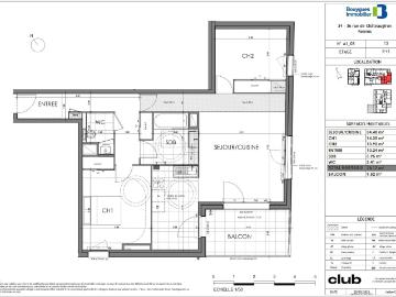 Vente appartement 3 pièces Rennes Sainte Thérèse 35