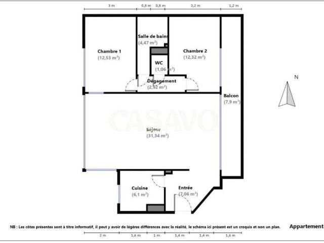 Vente appartement 3 pièces Saint Cloud 92
