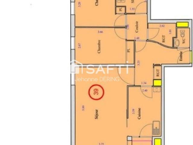 Vente appartement 3 pièces Saint Herblain Tillay Garotterie 44