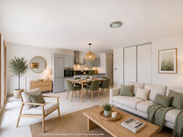 Vente appartement T3, Loggia 11,31 m2 plein sud et sans vis à vis