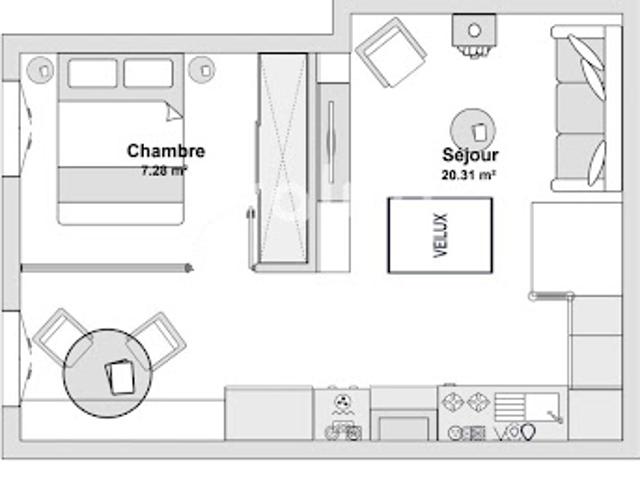 Vente Duplex 2 pièces 30.6 m2 Paris 19ème