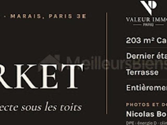 Vente Duplex 9 pièces 204 m2 Paris 3ème