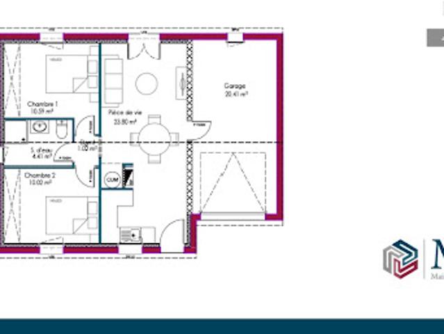 Vente Maison 3 pièces 49 m2 Saint Simon de Bordes