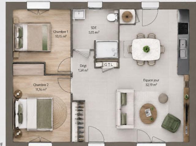 Vente Maison 3 pièces 60 m2 Paulhan