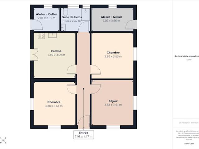 Vente Maison 3 pièces 67.5 m2 Cannes la bocca